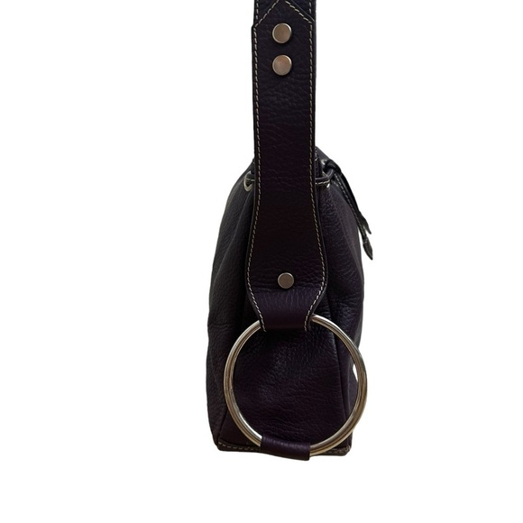 Guia’s Shoulder Bag Purse Purple Leather Made in Italy Bow Casual Dainty Large - Picture 5 of 8